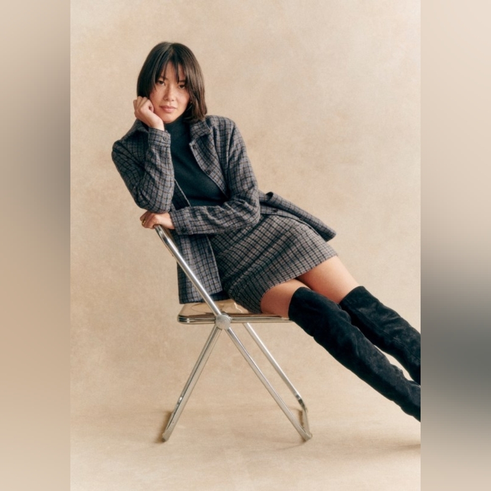 NWT Sezane Will Jacket Edinburgh Tile